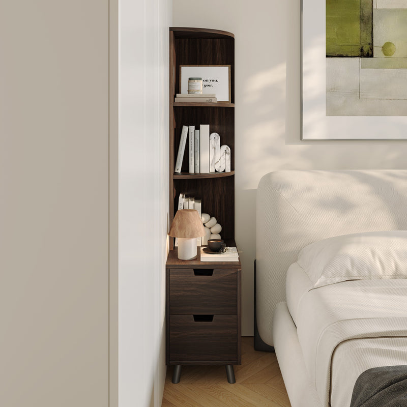 Mesa de Cabeceira Alta com Gavetas